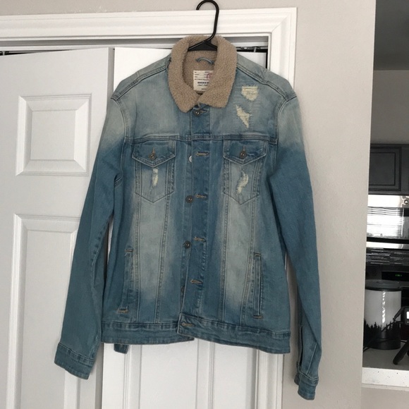 Denim fur jacket - Picture 1 of 3